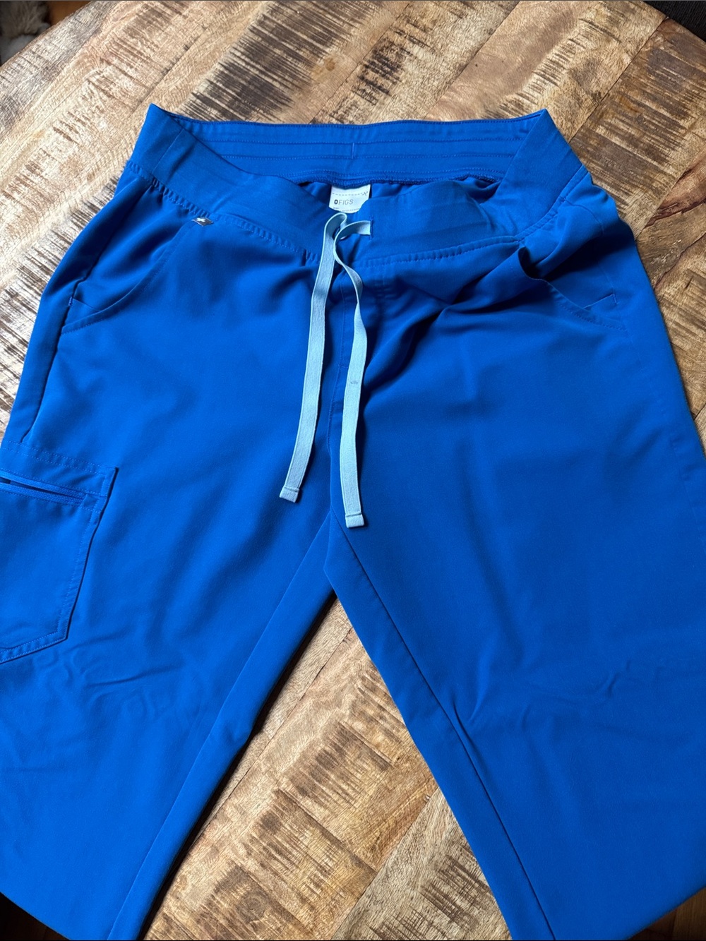 Figs Royal Blue Drawstring Utility Scrub Pants